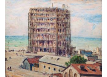 La torre della Fiat in costruzione La torre della Fiat in costruzione